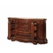 Michael Amini Cortina Wood Dresser and Mirror Set in Honey Walnut