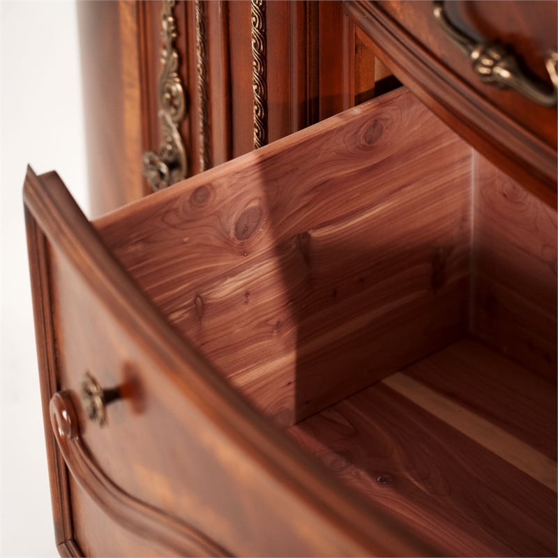 Michael Amini Cortina Wood Dresser in Honey Walnut