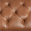 Michael Amini Cortina Wood and Leather Bedside Bench in Honey Walnut