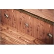 Michael Amini Cortina Wood and Leather Bedside Bench in Honey Walnut