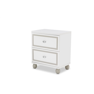 Michael Amini Sky Tower 2-Drawer Nightstand in Cloud White