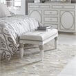 Michael Amini Sky Tower Bedside Bench in Cloud White
