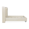 Michael Amini Hollywood Swank Eastern King Tufted Leather Bed - Creamy Pearl