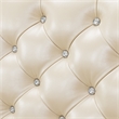 Michael Amini Hollywood Swank Eastern King Tufted Leather Bed - Creamy Pearl