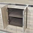 Michael Amini Hollywood Swank Upholstered Dresser with Mirror - Crystal Croc