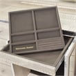 Michael Amini Hollywood Swank Upholstered Dresser with Mirror - Crystal Croc