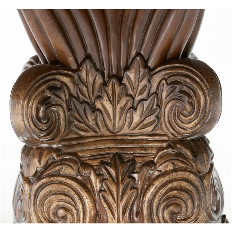 Michael Amini Villa Valencia Round Wood Dining Table - Classic Chestnut
