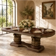 Michael Amini Villa Valencia Rectangular Wood Dining Table - Classic Chestnut