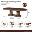 Michael Amini Villa Valencia Rectangular Wood Dining Table - Classic Chestnut