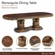 Michael Amini Villa Valencia Rectangular Wood Dining Table - Classic Chestnut