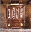 Michael Amini Villa Valencia China Buffet with Lighted Top - Classic Chestnut