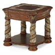 Michael Amini Villa Valencia Wood End Table - Classic Chestnut