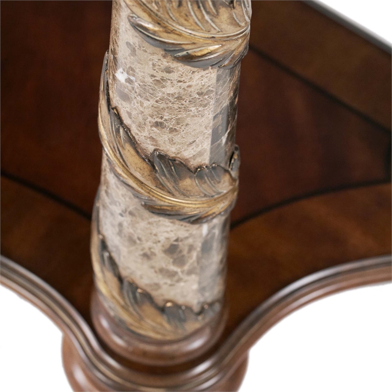 Michael Amini Villa Valencia Wood Sofa Table - Classic Chestnut