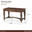 Michael Amini Villa Valencia Wood Writing Desk - Classic Chestnut
