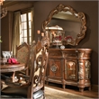 Michael Amini Villa Valencia Wood Sideboard with Mirror Set - Classic Chestnut