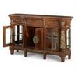 Michael Amini Villa Valencia Wood Sideboard with Mirror Set - Classic Chestnut