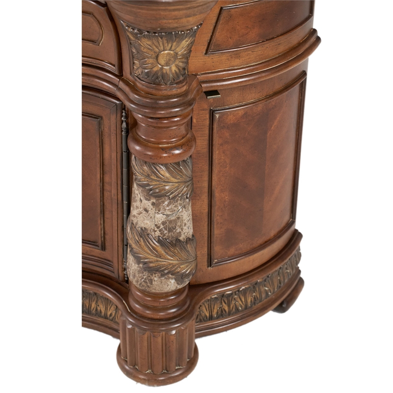 Michael Amini Villa Valencia Wood Bachelor's Chest with Mirror - Classic Chest