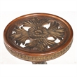 Michael Amini Villa Valencia Wood Chair Side Table - Classic Chestnut