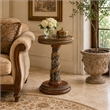 Michael Amini Villa Valencia Wood Chair Side Table - Classic Chestnut