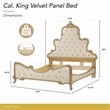 Platine de Royale Cal. King Velvet Panel Bed - Champagne Ivory