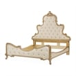 Michael Amini Platine de Royale Cal. King Velvet Panel Bed - Champagne Ivory