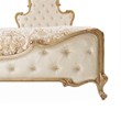 Michael Amini Platine de Royale Eastern King Velvet Panel Bed - Champagne Ivory