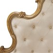 Michael Amini Platine de Royale Eastern King Velvet Panel Bed - Champagne Ivory