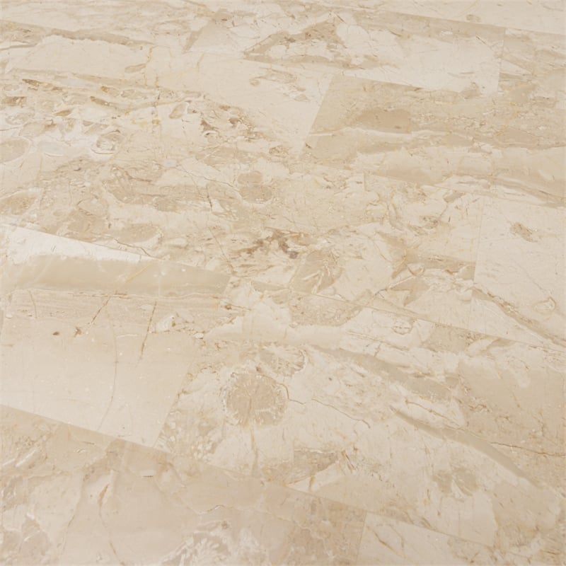 Michael Amini Platine de Royale Marble and Wood Sideboard - Champagne Ivory