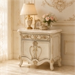 Platine de Royale Marble and Wood Nightstand - Champagne Ivory