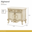 Platine de Royale Marble and Wood Nightstand - Champagne Ivory