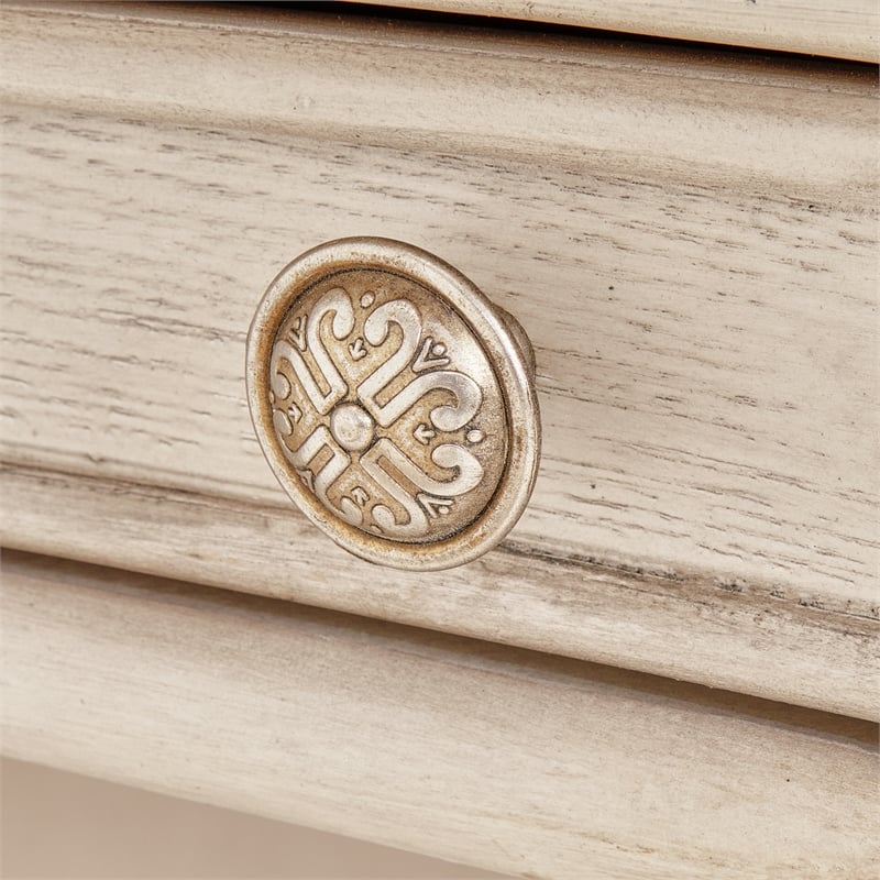 Michael Amini Platine de Royale Wood Vanity Desk - Champagne Ivory