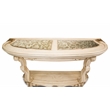 Michael Amini Platine de Royale Wood Console Table - Champagne Ivory
