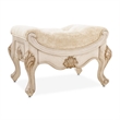 Michael Amini Platine de Royale Velvet Vanity Bench - Champagne