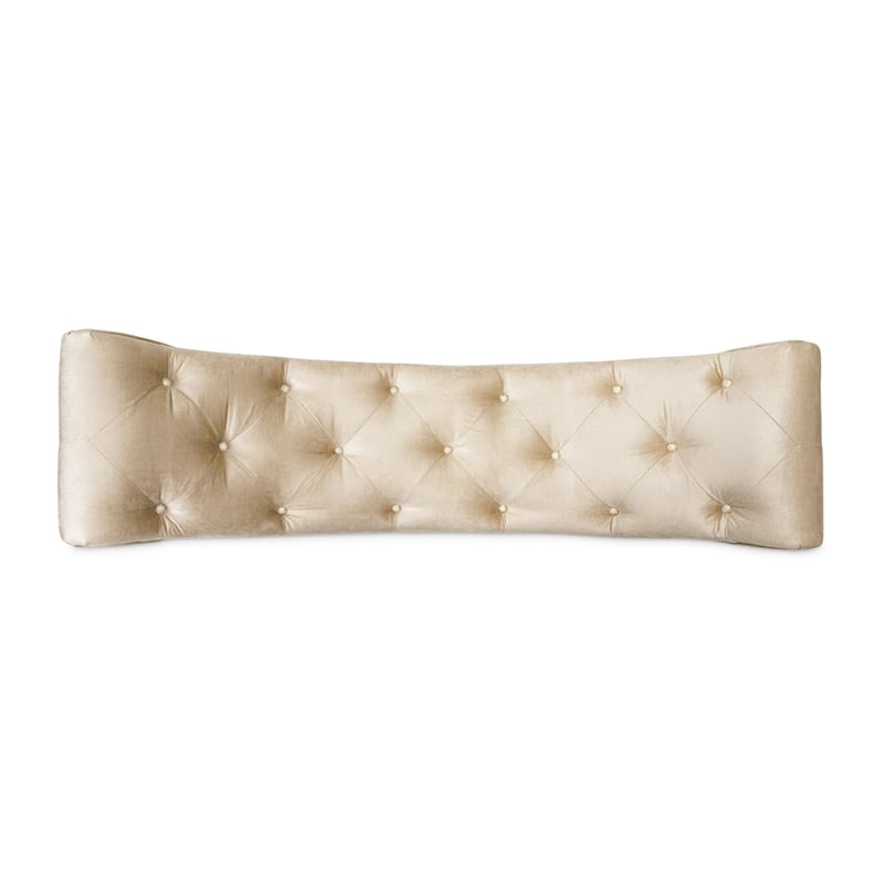 Michael Amini Platine de Royale Velvet Accent Bench - Champagne Ivory