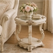 Platine de Royale Traditional Wood End Table - Champagne Ivory