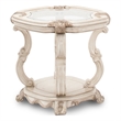 Michael Amini Platine de Royale Traditional Wood End Table - Champagne Ivory