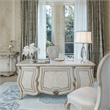Michael Amini Platine de Royale Wood Desk - Champagne Ivory
