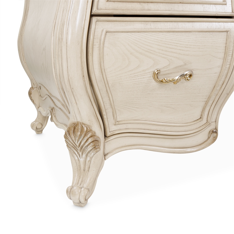Michael Amini Platine de Royale Wood Desk - Champagne Ivory