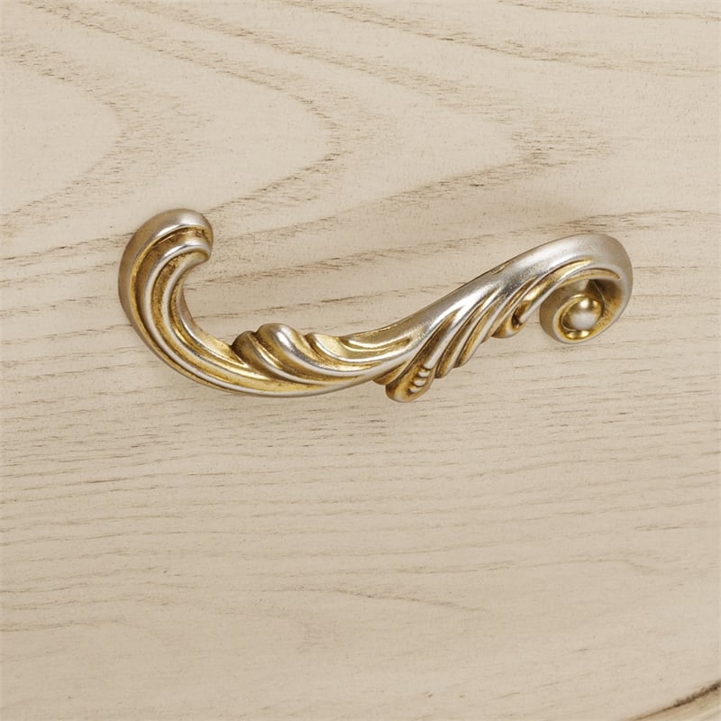Michael Amini Platine de Royale Wood Desk - Champagne Ivory