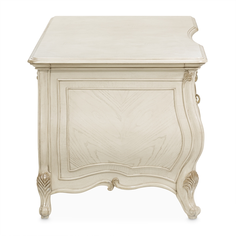 Michael Amini Platine de Royale Wood Desk - Champagne Ivory