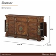 Michael Amini Villa Valencia Wood Dresser - Classic Chestnut