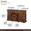 Michael Amini Villa Valencia Wood Dresser - Classic Chestnut