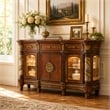 Michael Amini Villa Valencia Wood Sideboard - Classic Chestnut