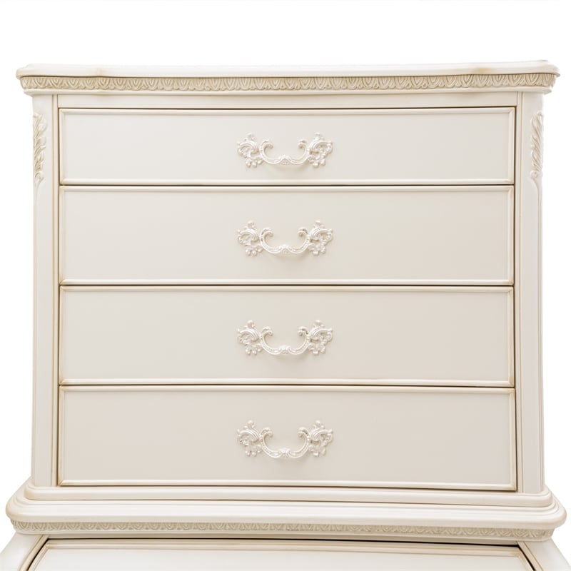 Michael Amini Lavelle 6-Drawer Wood Chest - Classic Pearl
