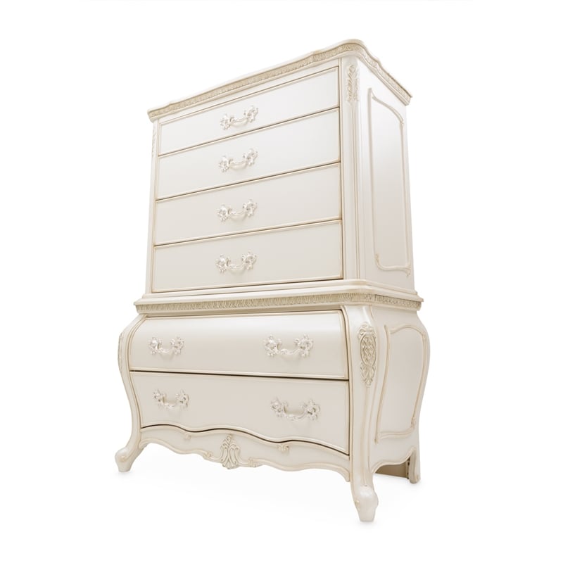 Michael Amini Lavelle 6-Drawer Wood Chest - Classic Pearl