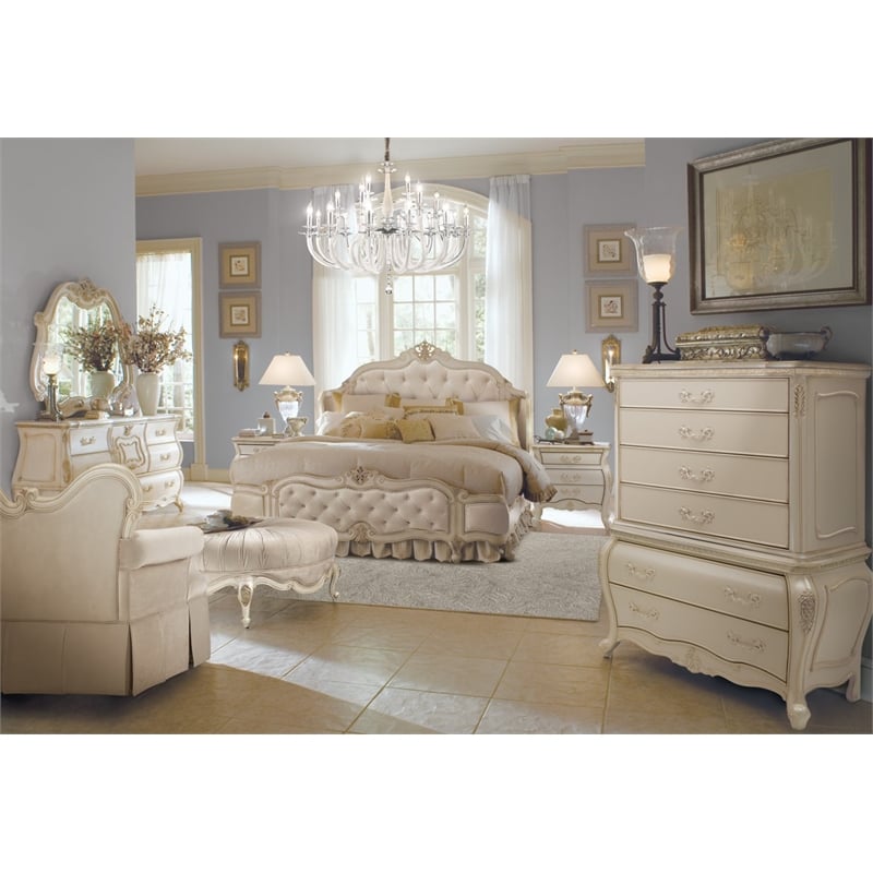 Michael Amini Lavelle 6-Drawer Wood Chest - Classic Pearl