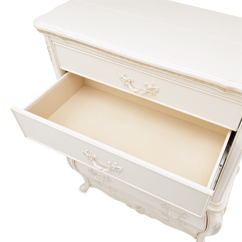 Michael Amini Lavelle 6-Drawer Wood Chest - Classic Pearl