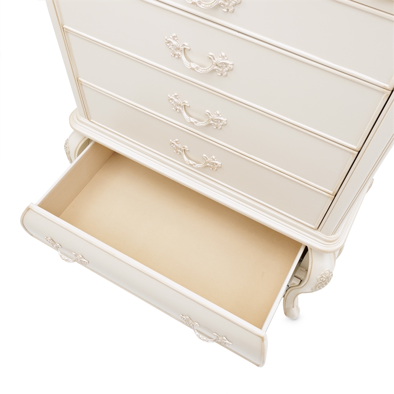 Michael Amini Lavelle 6-Drawer Wood Chest - Classic Pearl