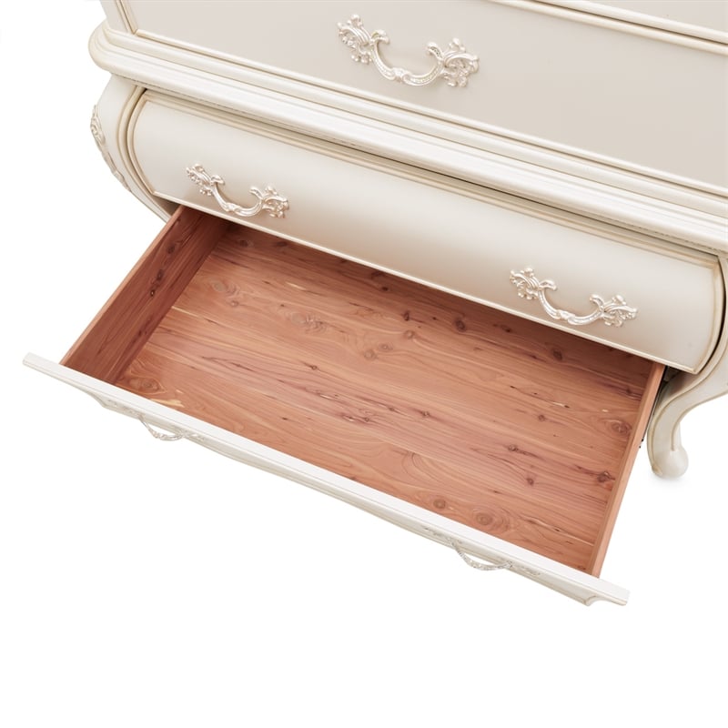Michael Amini Lavelle 6-Drawer Wood Chest - Classic Pearl