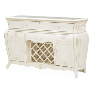 michael amini lavelle wood sideboard - classic pearl ivory